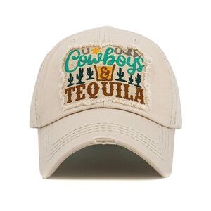 Ladies Stone Cowboys & Tequila Baseball Hat Cap